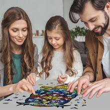 1set Asymmetric Wooden Guitar Jigsaw Puzzle With A3/A4 Size, Suitable For Parent-Child Interaction As A Gift - Ginger - View 9