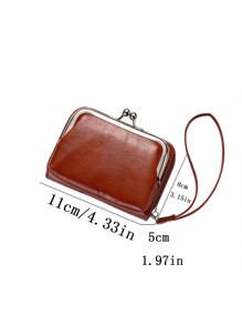 Minimalist Card Holder Kiss Lock Brown - Brown - View 5