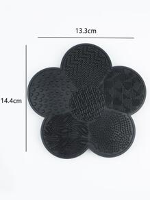 RANCAI Portable Makeup Brush Cleaning Mat, 1Pc Silicone Floral Shaped Reusable Brushes Accessory Silicone Makeup Brush Cleaning Mat For Brush Clean