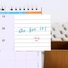 1 件/3 件/5 件/10 件带线便签本，便携式学生记号笔，适用于学校和办公室的便签本，大/中/小尺寸 - 白色 - 查看 6