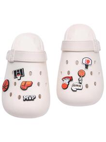 12pcs Basketball Clog Charms Sports Basketball Shoe Accessories Pack For Men And Women Party Favor Gift (Most Valuable Player) (Handmade, There May Be Slight Glue Leakage Or Minor Defects On The Back, Which Do Not Affect Normal Use), For Spring Summer Beach Or Daily Wear Women Men Shoes - Multicolor - View 5