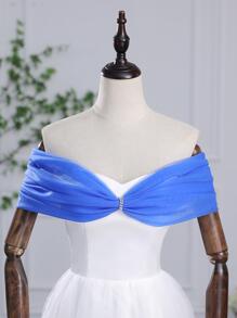 1入組女士水鑽裝飾時尚婚禮披肩坎肩適合婚禮