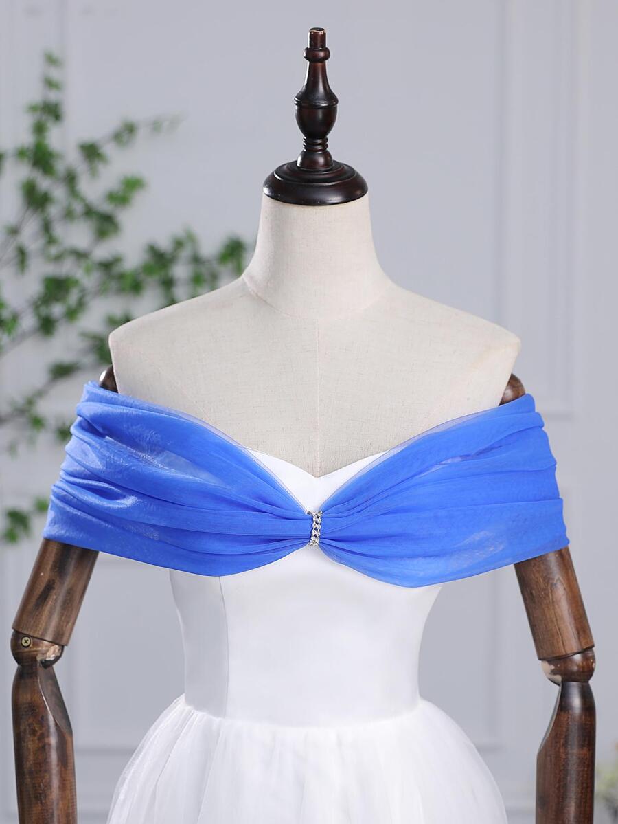 1入組女士水鑽裝飾時尚婚禮披肩坎肩適合婚禮