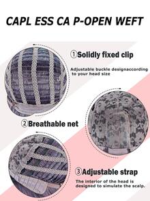 Peluca sintética cosplay largo rizado - Morado - Ver 7