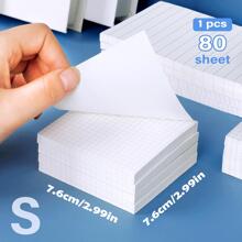 1/3/5/10pcs Dot Grid/Line Portable Sticky Notes For Students And Office, Self-Adhesive Memo Pad Available In Various Sizes Back To School - White - View 3