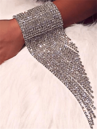 Fashionable Crystal Tassel Bracelet, Women Personalized Jewelry Accessory