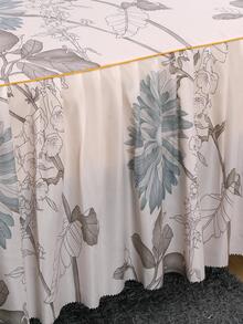 柔软亲肤的韩式单层荷叶边印花加厚磨毛床品套装，适用于家庭卧室、客厅、学生宿舍，可机洗 - 彩色 - 查看 5