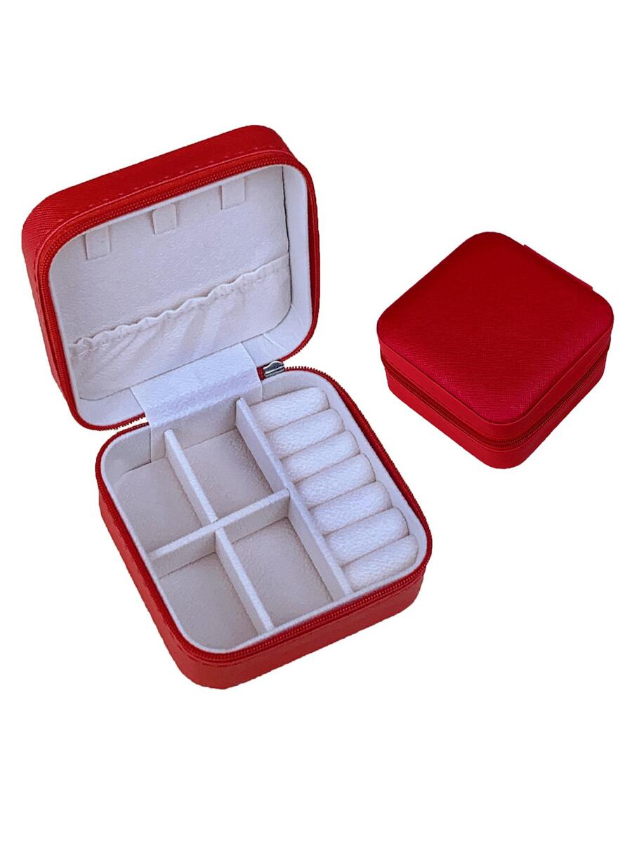 1pc Casual Multi-grid Jewelry Storage Box For Women For Jewelry Organization - Multicolor - View 1