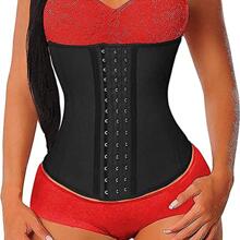 Waist Trainer Exercise Belt Elastic belt - Black - View 2