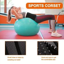 Waist Trainer Exercise Belt Elastic belt - Black - View 7