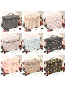 Flamingo Pattern Waterproof Zipper Decoration Outdoor Cosmetic Bag - Grey - View 6