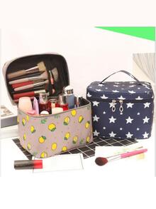 Flamingo Pattern Waterproof Zipper Decoration Outdoor Cosmetic Bag - Grey - View 4