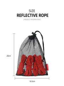 1 pieza 4MM reflectante camping cuerda - Rojo - Ver 4