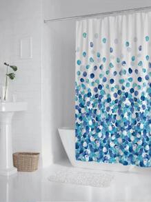 1 pièce Rideau de douche imperméable à motif de points, décoration de salle de bain, décoration d'automne, accessoires de salle de bain, rentrée scolaire