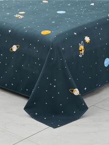 3 Sets Of Comfortable And Warm Planet Printed Bed Sheets And 2 Pillowcases (pillow Core Not Included) - Light Grey - View 5