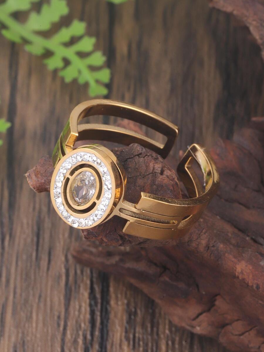 1 vòng bít trang trí bằng đá thạch anh - Vàng - Xem 1