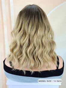 短卷人造假髮帶劉海 - 金色 - 查看 4