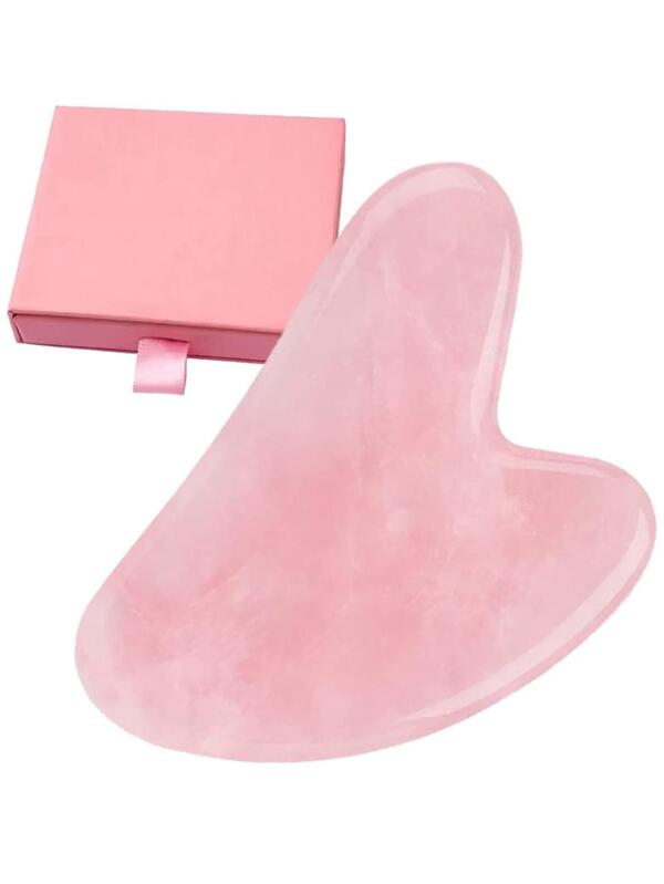 Herramienta facial Gua Sha Piedra de raspado de masaje Piedra natural de jade Masajeador Gua Sha para rostro, ojos, cuello Antienvejecimiento, Adelgazamiento y Reafirmación, Herramientas faciales Gua Sha, Herramienta Jade Guasha para rostro y ojos Piedra Gua Sha para reducir la hinchazón y esculpir la línea de la mandíbula Piedra facial Herramientas Gua Sha para el cuidado de la piel Mujer (Cuarzo rosa/Jade serpentina)