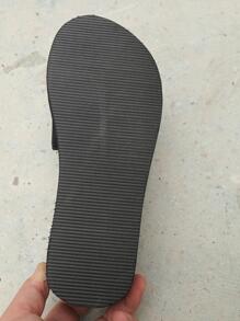 Women's Platform Wedge Slippers - Black - View 6