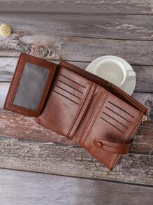 新品 女士钱包 棕色 短款钱包 带多个卡槽 便携现金 白领阶层 女性 大学生 工作 商务 通勤 办公室 周年纪念 情侣 生日礼物 情人节礼物 男士钱包 钱包 小钱包 男士钱包 真皮