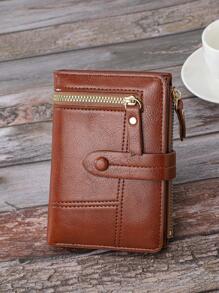 新品 女士钱包 棕色 短款钱包 带多个卡槽 便携现金 白领阶层 女性 大学生 工作 商务 通勤 办公室 周年纪念 情侣 生日礼物 情人节礼物 男士钱包 钱包 小钱包 男士钱包 真皮