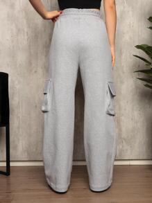 Women Pants - 灰色 - 查看 5