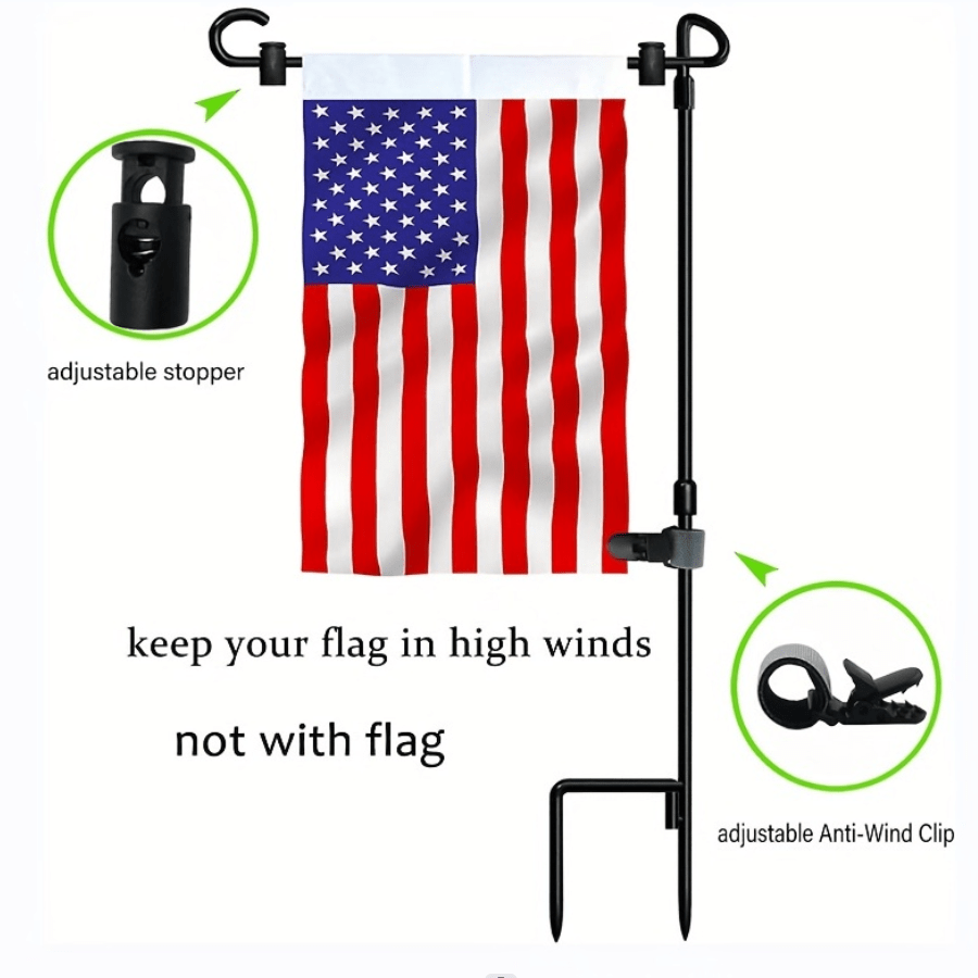 Garden Flag Pole, Premium Metal Powdercoated Weatherresistant Painted
