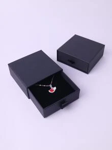 negro Cajón Caja para anillos , Pendientes , , collares & regalos - Negro - Ver 4