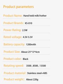 1set Stainless Steel Milk Frother, Modern Multifunction Electric Milk Frother Set For Home - Black - View 9