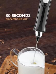 1set Stainless Steel Milk Frother, Modern Multifunction Electric Milk Frother Set For Home - Black - View 3