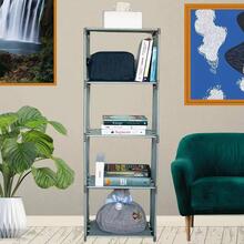 1pc Economical Multi-layer Simple Fabric Bookshelf Storage Rack For Dorm Renting, Student Cabinet For Storage - Multicolor - View 3
