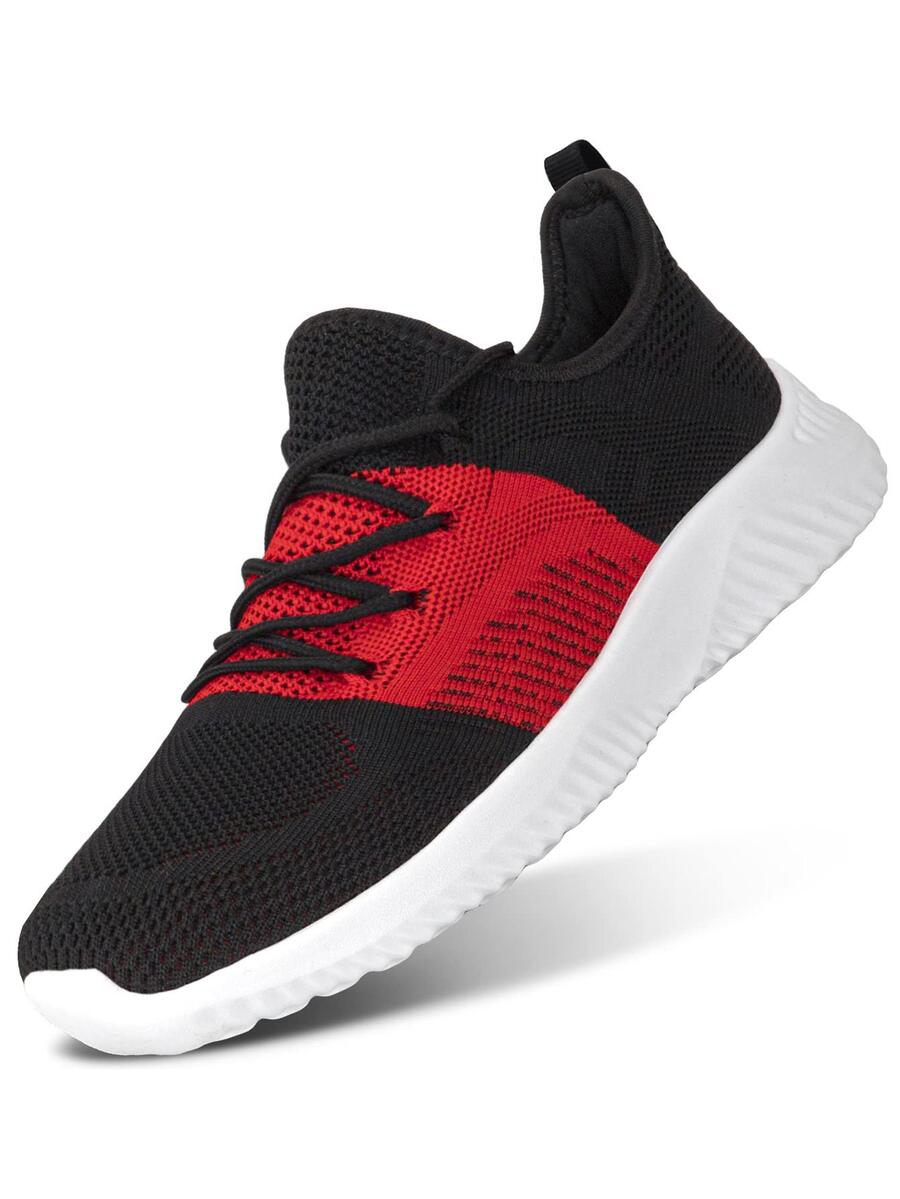 Men Sneakers Outdoor Athletic Walking Shoes - Red - View 1