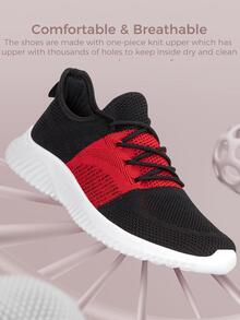 Men Sneakers Outdoor Athletic Walking Shoes - Red - View 2