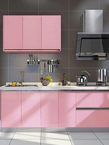 LFASCU 1 Roll Thickened Solid Color Self-adhesive Wallpaper For Living Room, Kitchen, Furniture, Wall Decoration - Pink - View 3