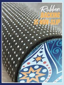 1 pc Semicircular Floor Carpet Mat Half Round Entrance Door Rug Non-Slip Welcome Doormat for Patio Front Door - Multicolor - View 4