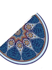 1 pc Semicircular Floor Carpet Mat Half Round Entrance Door Rug Non-Slip Welcome Doormat for Patio Front Door - Multicolor - View 10