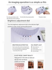 1Set Popoto Instant Mini Camera Suitable For Mini Twin Pack Film(Include Films)Gift/Party/Outdoors/Wedding/Girl Friend/Child/Merry Christmas - White - View 7