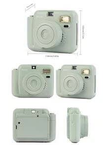 1Set Popoto Instant Mini Camera Suitable For Mini Twin Pack Film(Include Films)Gift/Party/Outdoors/Wedding/Girl Friend/Child/Merry Christmas - Blue - View 2