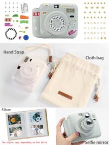 1Set Popoto Instant Mini Camera Suitable For Mini Twin Pack Film(Include Films)Gift/Party/Outdoors/Wedding/Girl Friend/Child/Merry Christmas - Blue - View 3
