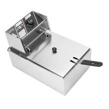 2500W 6L Commercial Electric Deep Fryer Restaurant Stainless Steel 6.3QT - Bạc - Xem 2