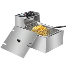 2500W 6L Commercial Electric Deep Fryer Restaurant Stainless Steel 6.3QT - Bạc - Xem 3