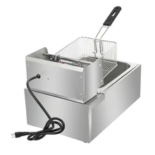 2500W 6L Commercial Electric Deep Fryer Restaurant Stainless Steel 6.3QT - Bạc - Xem 7
