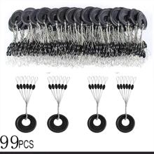 Đầu nối hình bầu dục Dây câu nổi Bobber có nút chặn - màu đen - Xem 2