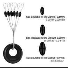 Đầu nối hình bầu dục Dây câu nổi Bobber có nút chặn - màu đen - Xem 6