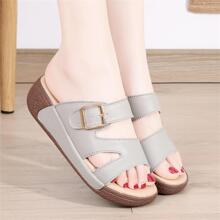 Women's Thick-Soled Slippers Soft Bottom Increased Sandals Fashionable Wedge Bottomed Shoes