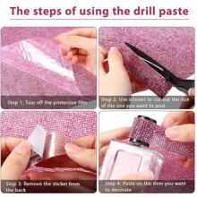 1pc Rhinestone Decor Sticker - Pink - View 4