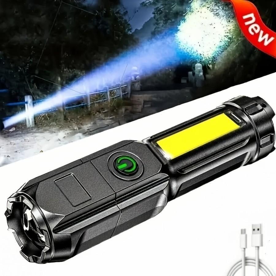 1入組ABS現代便攜式多功能火炬適用於家庭 - 黑色 - 查看 1