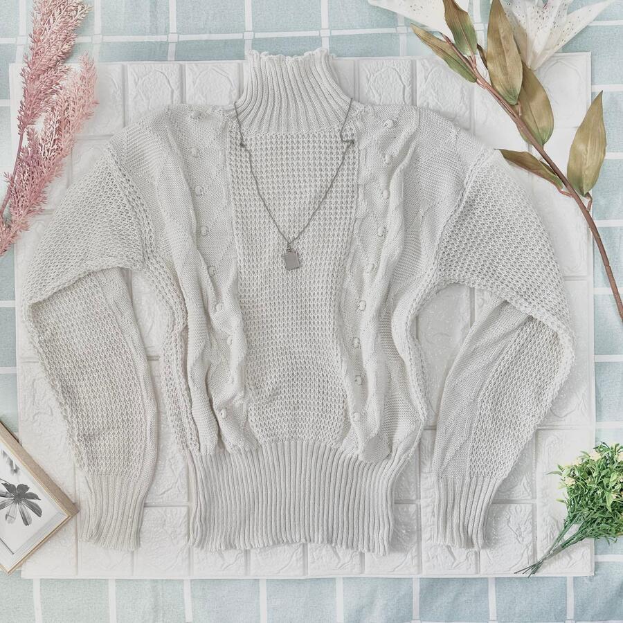 Women Sweaters - 白色 - 查看 1