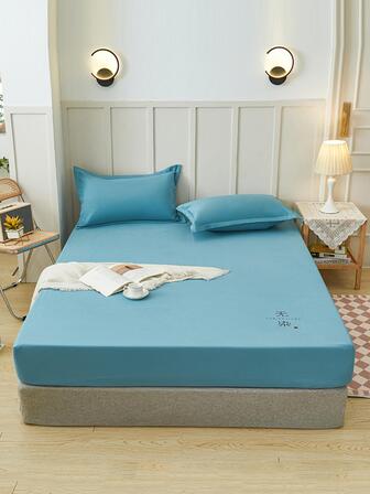 1入組素色充分和親膚珊瑚絨床墊保護裝置,舒服的和透氣,可機洗,合適的適用於客人房間,臥室和學生宿舍