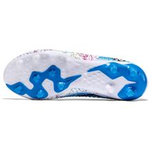 1 par de zapatos de fútbol de caña alta con puntas AG largas, antideslizantes y cómodos, estilo unisex para adultos, parejas, competencia al aire libre y zapatos de entrenamiento completos para adolescentes - Patrón de rayos Colores y ubicaciones aleatorias - Blanco - Ver 8